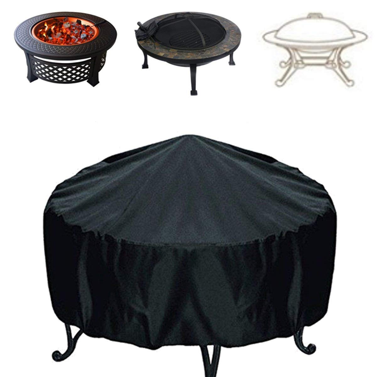 Housse de protection pour foyer - Housse de table de foyer carrée 420D