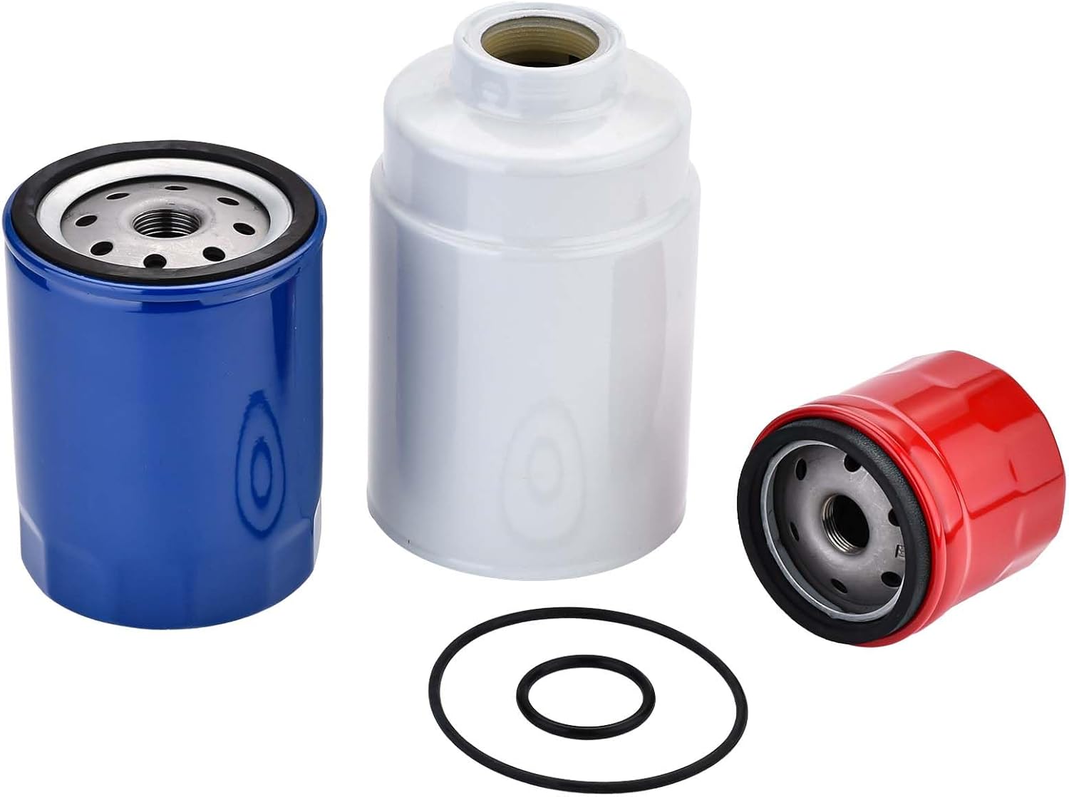 Fuel Oil Trans Filters Set Fit for 6.6L Duramax Diesel Compatible with 2001-2016 Chevy Silverado/GMC Sierra 2500 3500 HD, Replace Fuel Filter TP3018, Oil Filter PF2232, Transmission Filters 29539579