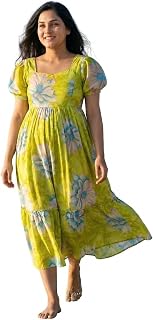 Yath Attire Delta Crepe Feeding Dress for Women | Pastel Colors | Full Crepe Lining | Maternity Wear with Two Invisible Zi... Price In India