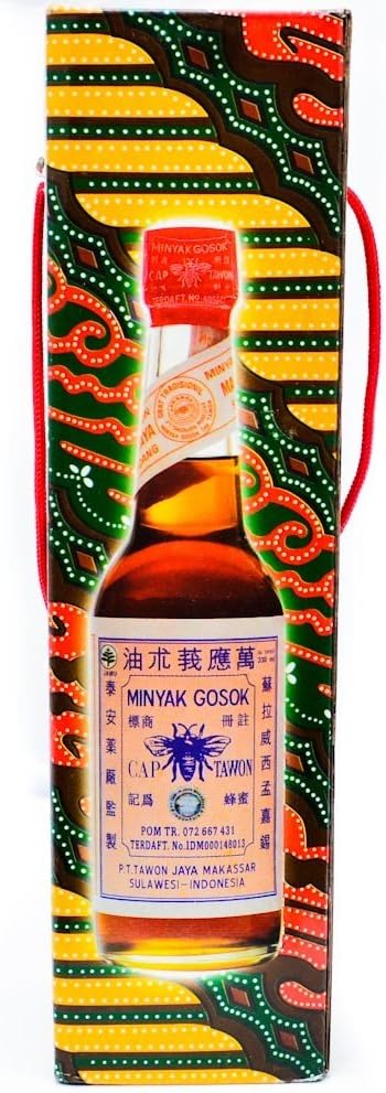 Cap Tawon (Bee Brand) - Jamu- Minyak Gosok Medicated Oil Topical Analgesic GG, 330 Ml