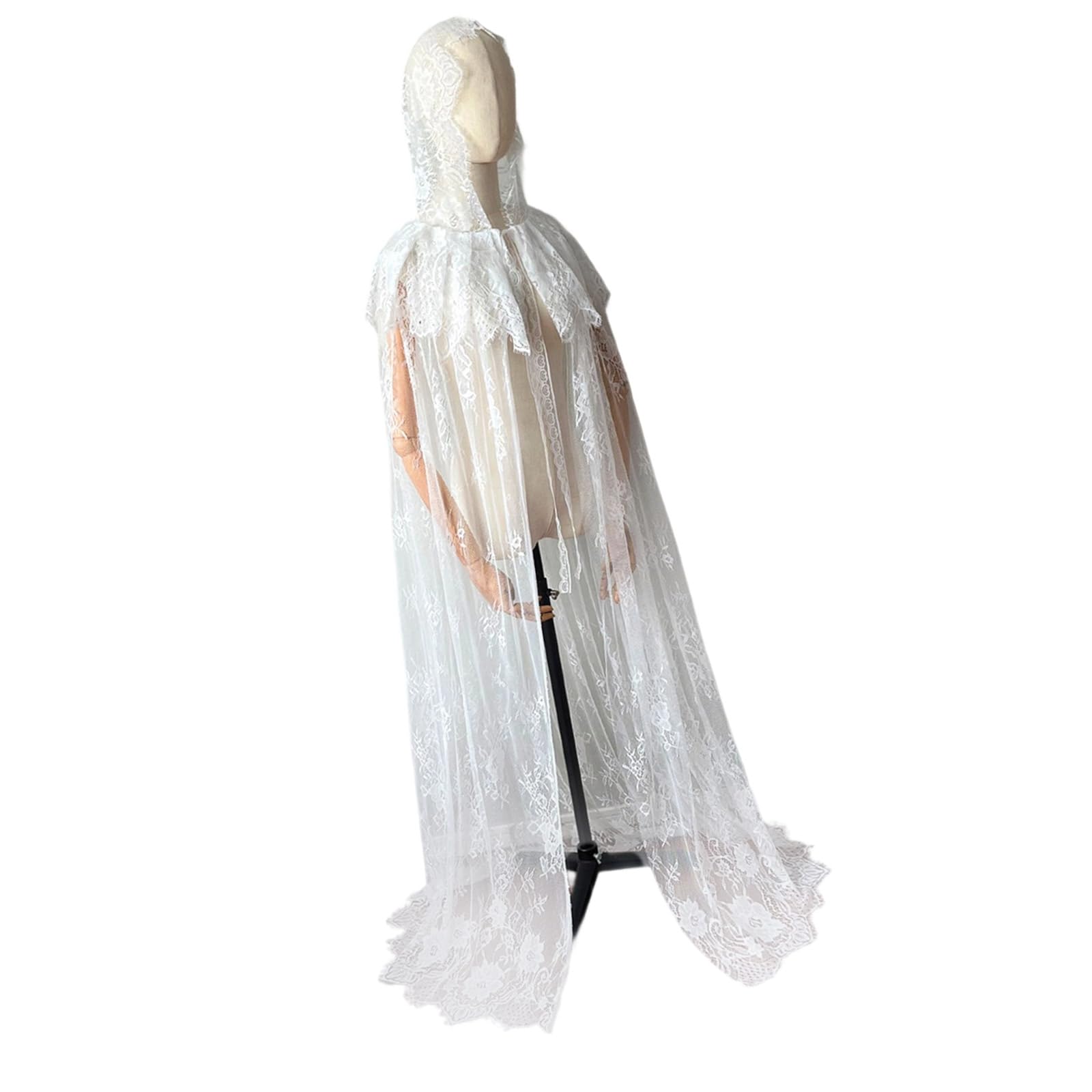 Tradizionale abito da sposa ricamato in nero bianco e rosso versatile abbigliamento formale accessorio nero sera partito mantello