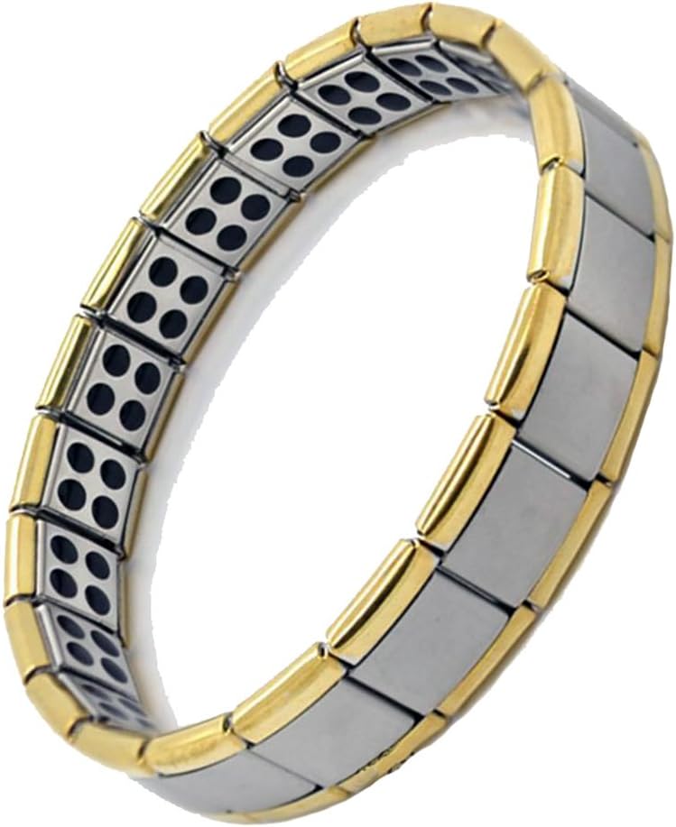 RUVEETitanium Alloy Gold Plated Germanium Ion Bracelet for Men & Women