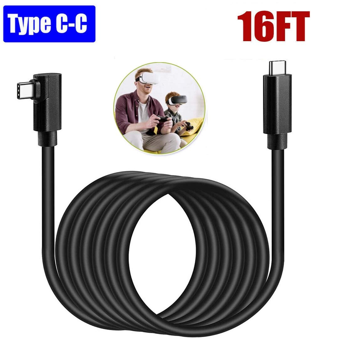 Link Cable Compatible for Oculus Quest 2 Oculus Link VR USB C Cable 16FT,Powerline USB 3.2 Gen 1 USB C Charge Cable for PC Game,High Speed Data Transfer VR Headset Cable Fast Charging Streaming Cable