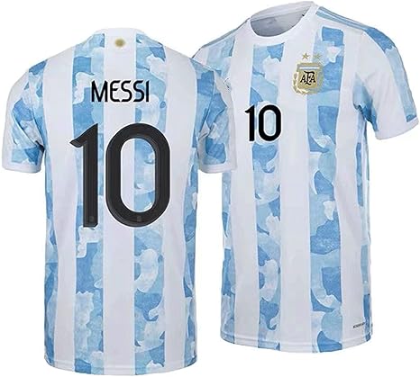 Amazon Co Jp サッカースーツ名前と人数 子供 大人 男性 チャンピオン アルゼンチン 背番号10 Messi ホームジャージトップ 抗菌素材tシャツユニフォーム サッカーユニフォーム子供大人用 ロゴ半袖ジャージ サッカーギフト S スポーツ アウトドア