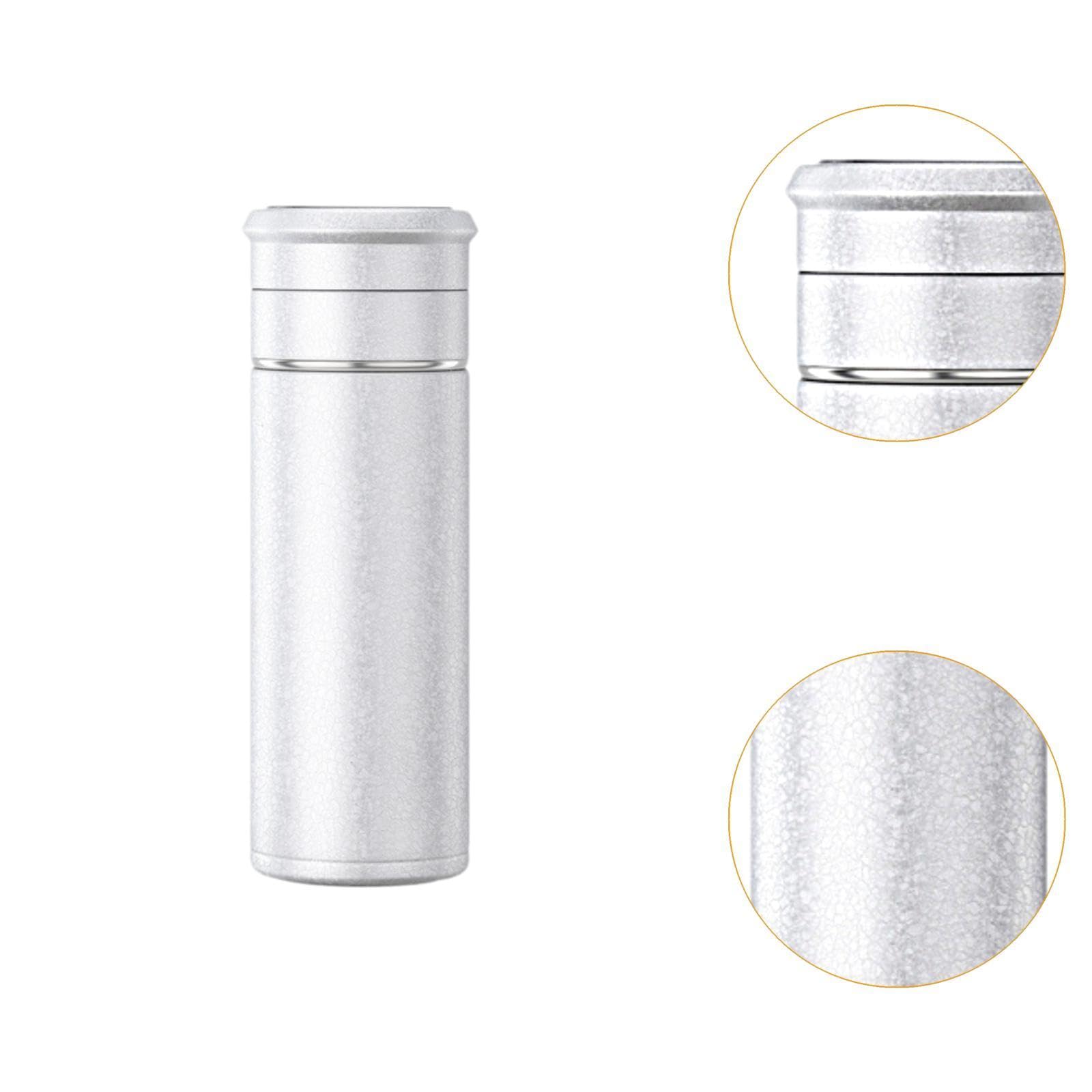 Botella Infusora de Té, Botella de Té de 500 Ml, Taza de Té de Acero Inoxidable Y, Vaso de Té con para La Oficina, Uso Diario Y Pesc, Grieta de Hielo Plateada, tal como se describe