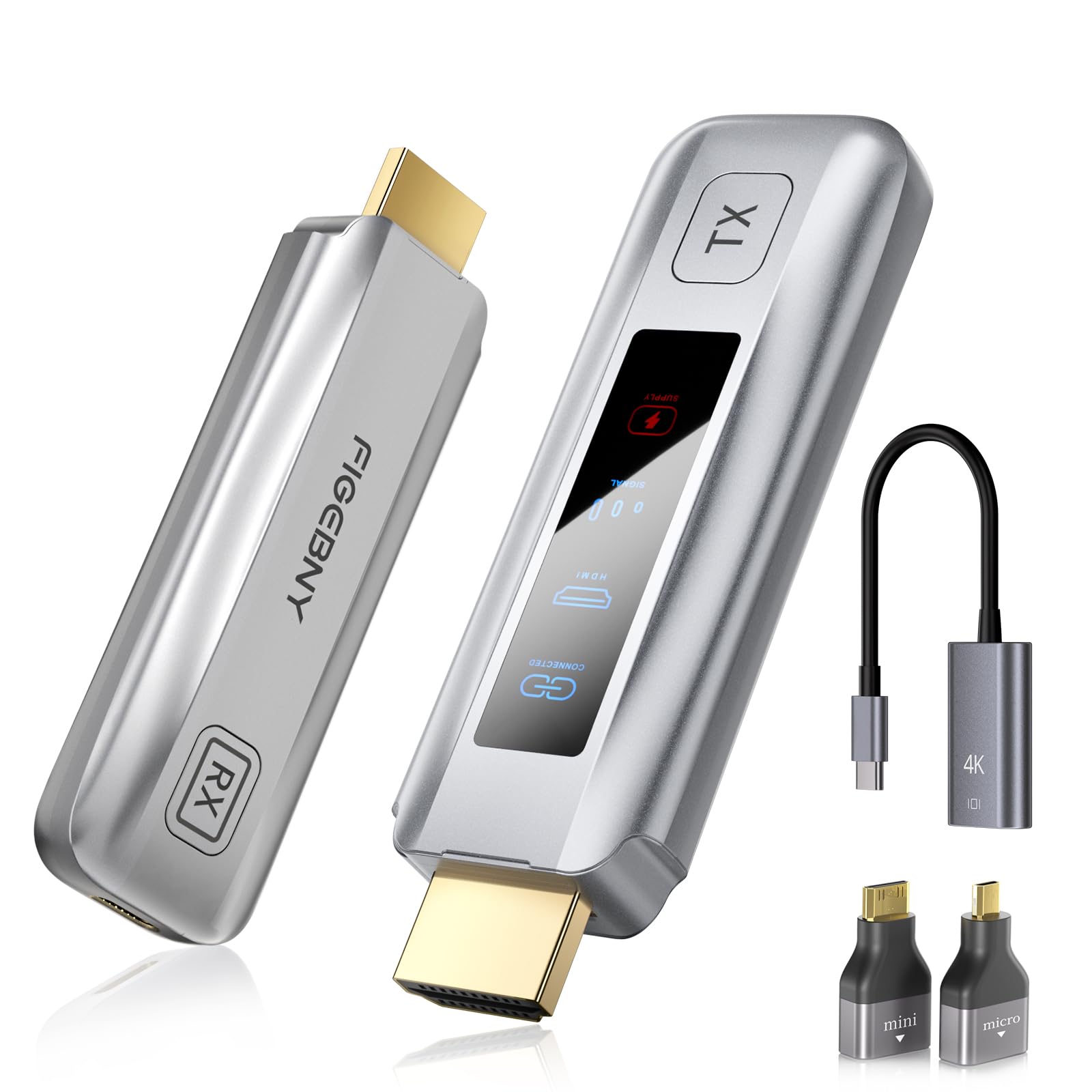 Amazon | FIGEBNY hdmi 無線 ワイヤレス 送受信機セット LED