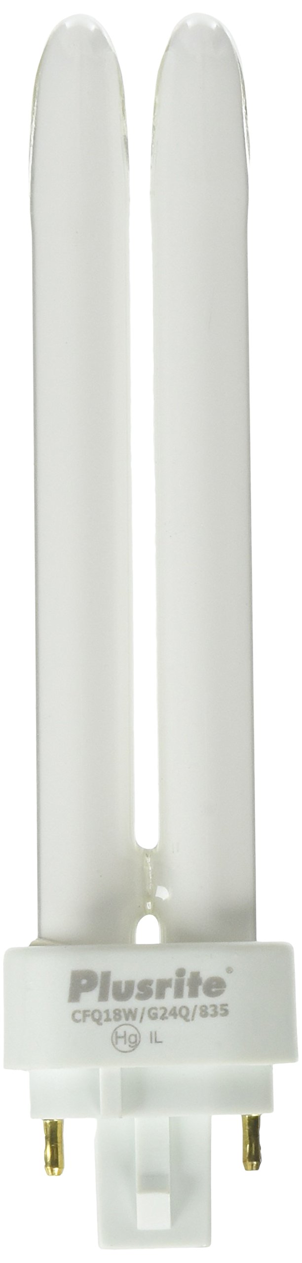 Plusrite 4030 - CFQ18W/G24q/827-18 Watt CFL Light Bulb - Compact Fluorescent - 4 Pin G24q-2 Base - 2700K -
