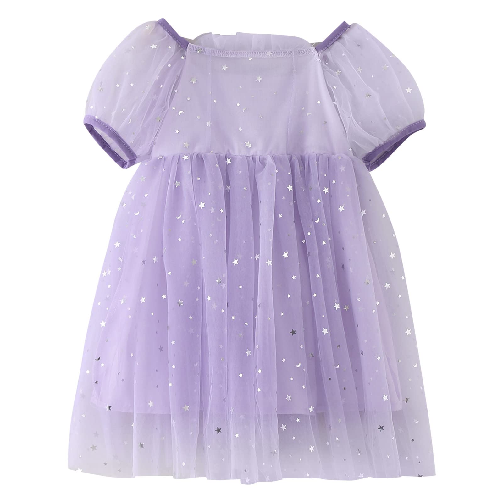 Vestido De Festa Infantil AGQT Com Bolinhas E Lantejoulas - Meninas 3-10 Anos