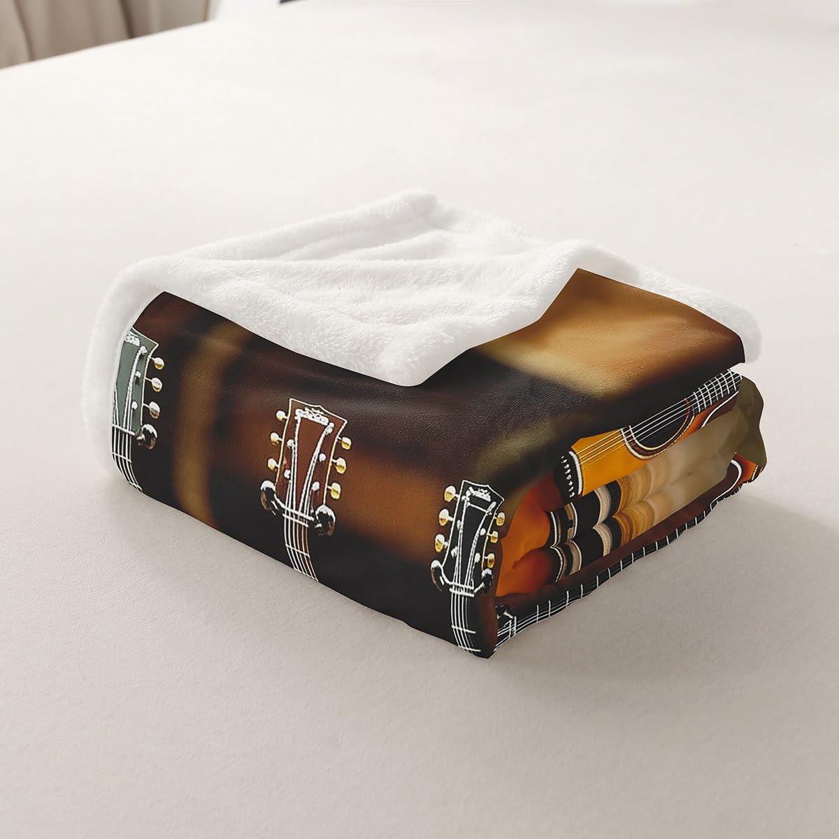 Coperta a tema chitarra strumento musicale Rock Roll coperta per ragazzi musica country occidentale super morbida rughe tappeto Sherpa tappeto artistico amante della musica regina 228 x 228