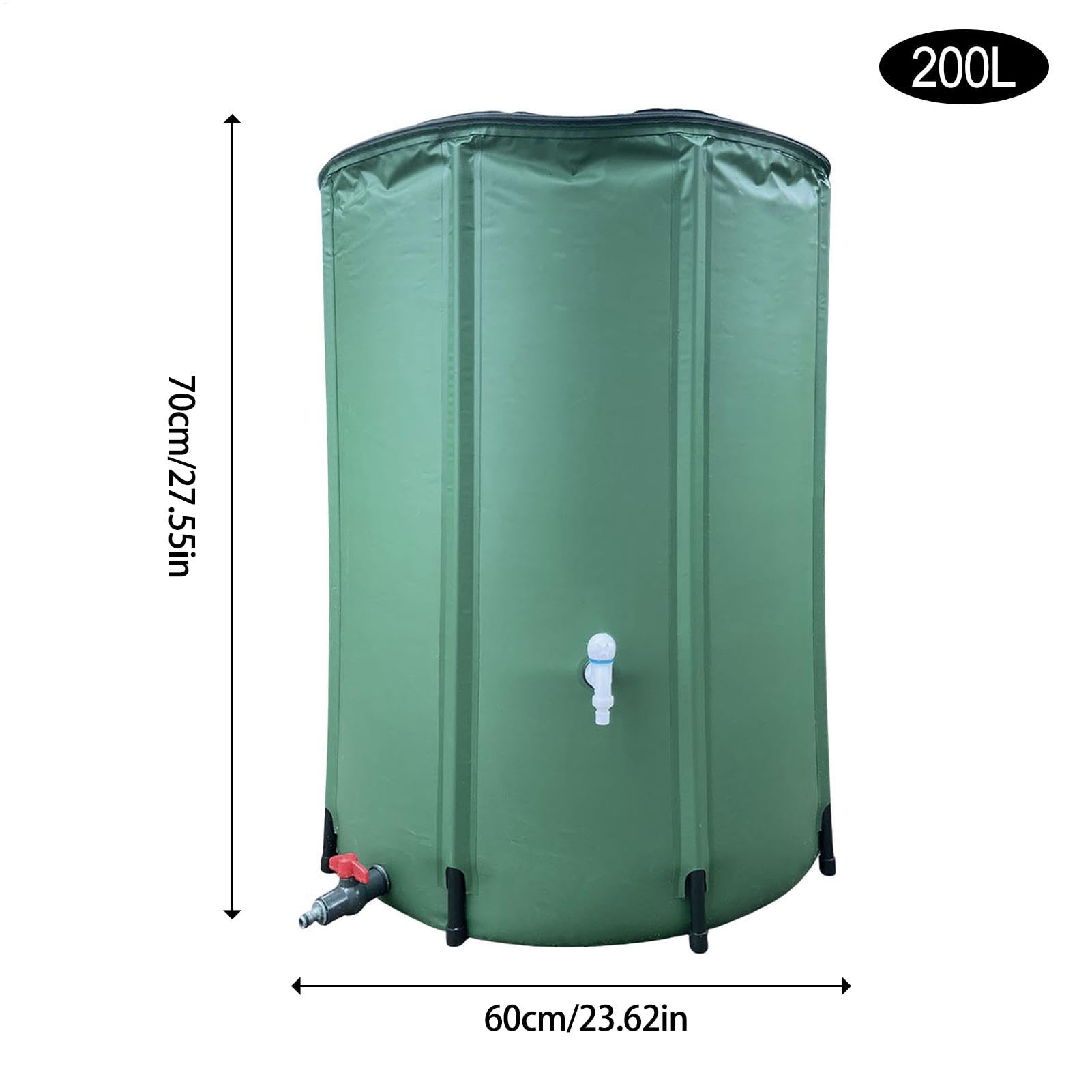 Rain Collection Barrel - Depósito de Almacenamiento de Agua para Desmontar | Contenedor de gran capacidad para almacenamiento de recogida de lluvia