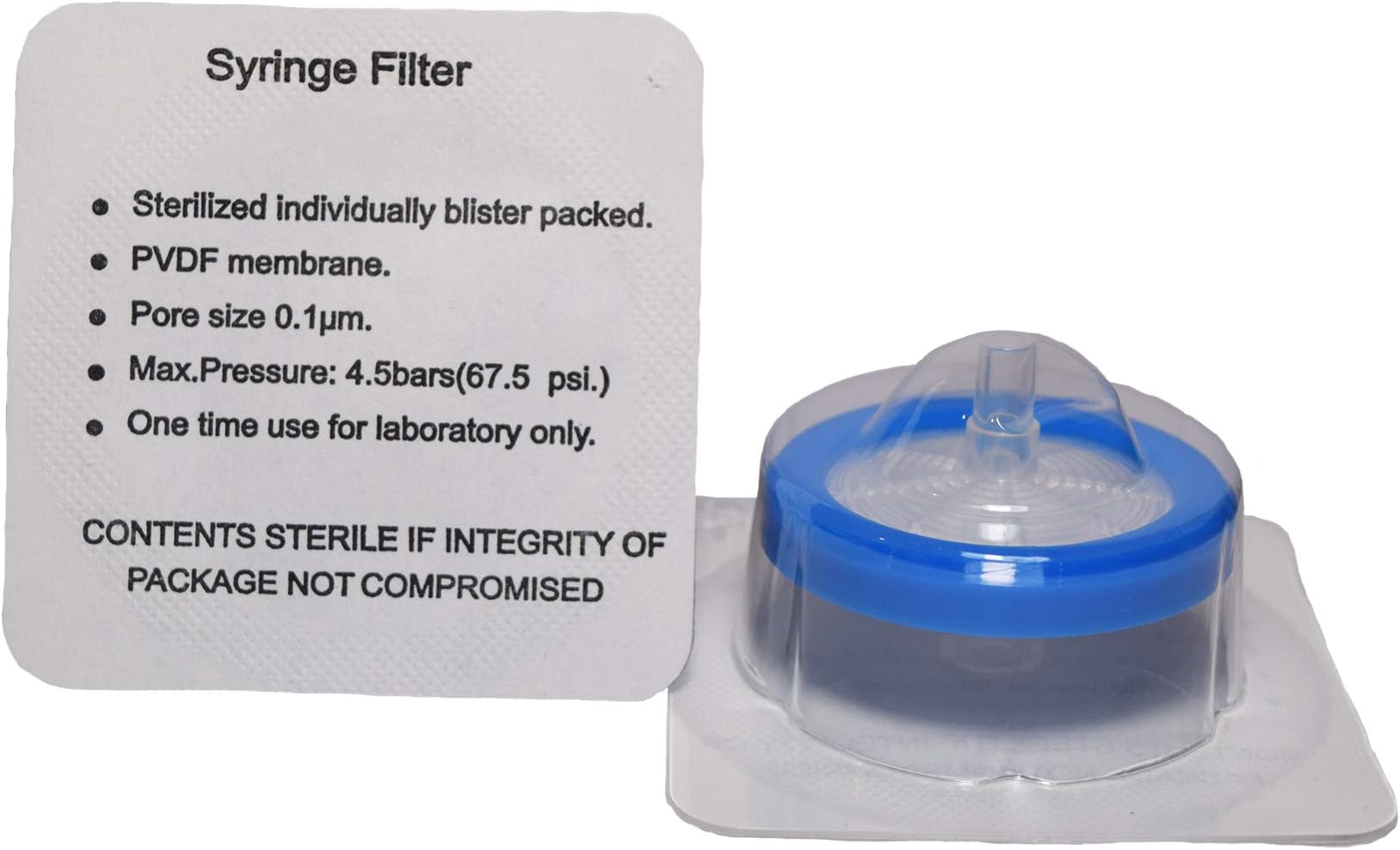 Syringe Filter Sterile, PVDF 0.1μm 30mm Blue (30/PK)