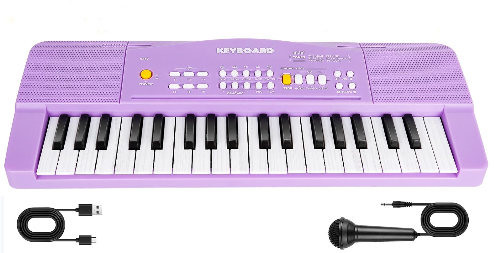 Toy Piano Keyboard for Kids Upgrade Electric Pianos Toys for 3 4 5 6 7 8 Year Old Girls Boys Beginners Keyboards with Microphone Toy for 3+ Year Old Kid Gifts (Purple) - 1