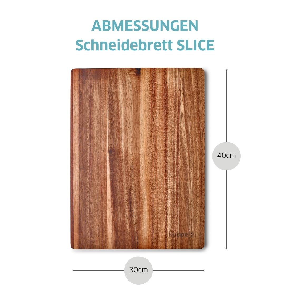 Tagliere In Legno Di Acacia Naturale 40x18x1,5 Cm – Rustico, Con Foro Per Appenderlo