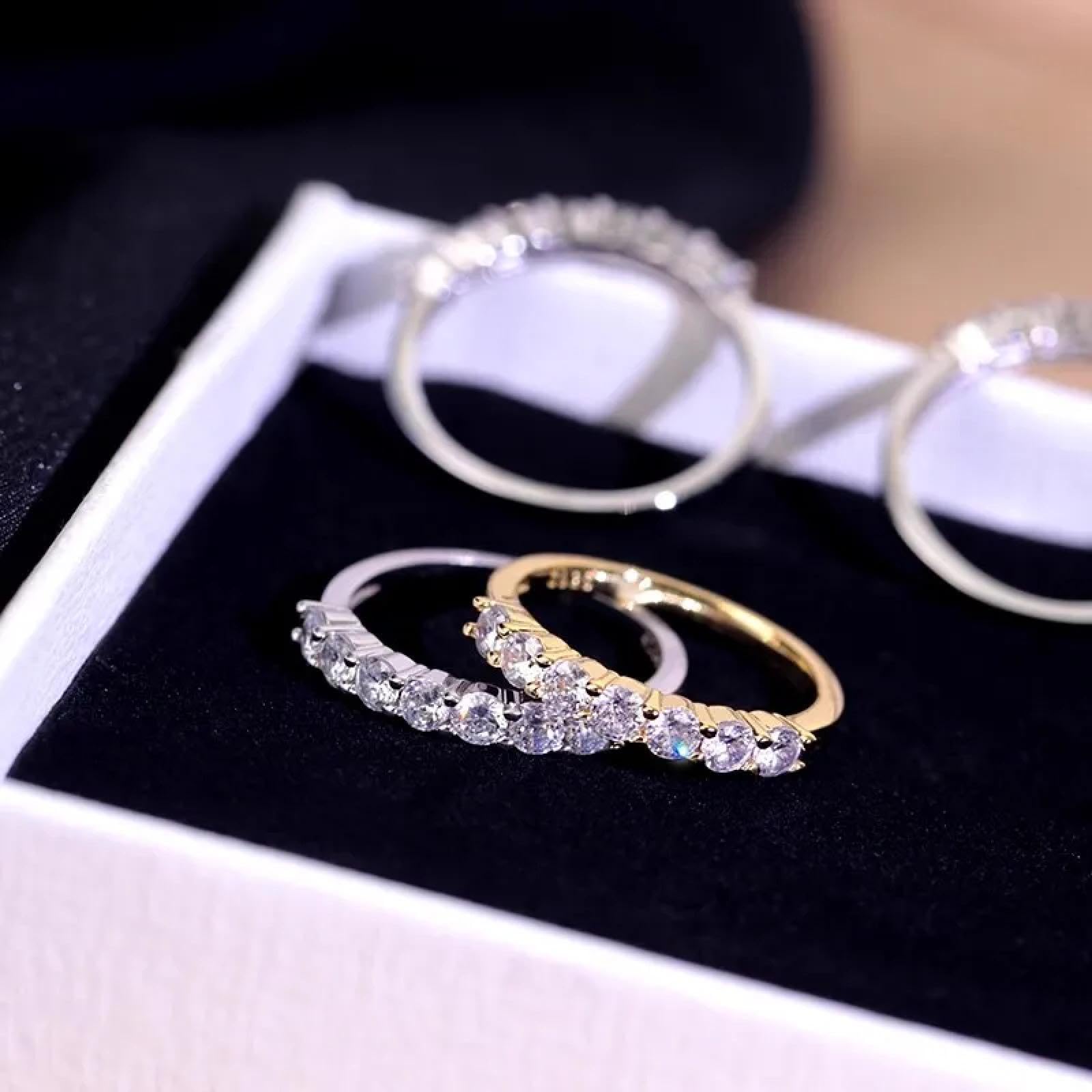 Ring Ringe Damen Bijouterie Herren Schlichter Einreihiger Zirkonring Für Frauen, Trendiges Nischendesign, Mehrlagiger Schwanzring, Modischer, Personalisierter Paarschmuck