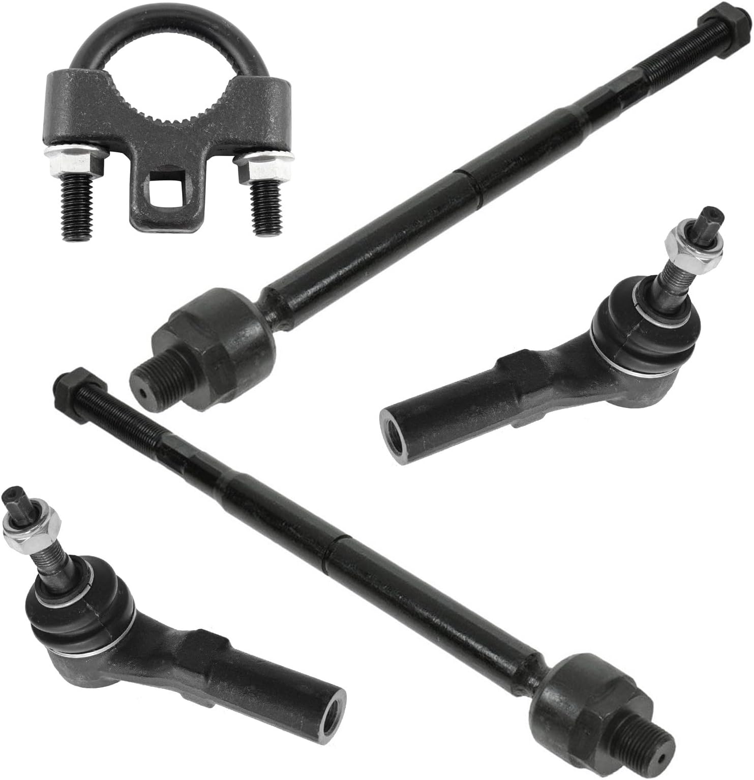TRQ Front Inner and Outer Tie Rod Set 4 Piece Compatible with 2005-2010 Chrysler 300 06-10 Dodge Charger 08-10 Challenger 05-08 Magnum