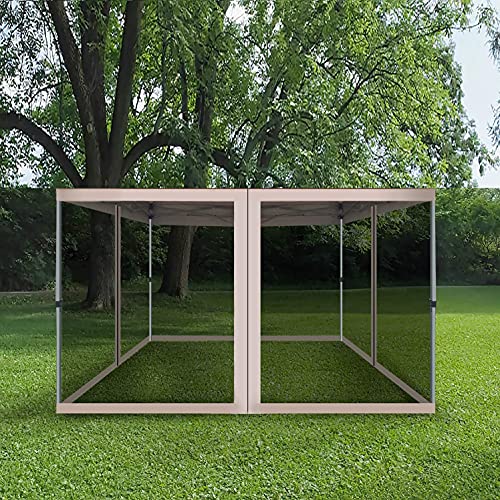 Mosquito Netting with 4 Side Zipper for Universal Outdoor 10x10 Pop Up Canopy Tent,DIY Curtain Style Canopy Screen Walls for Patio Gazebo (Only Mosquito Net,Suit to Our 12X12 Outdoor Gazebo)