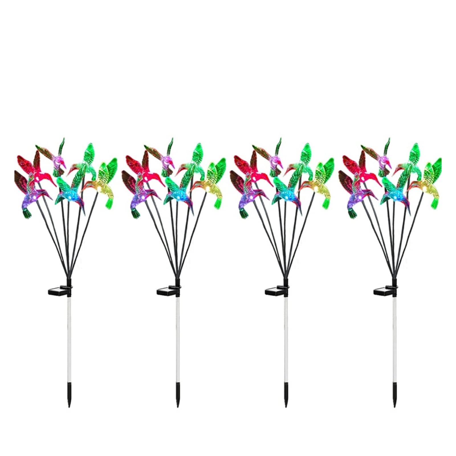 Lampy solarne do ogrodu zewnętrznego Słoneczne światła zewnętrzne Hummingbird dekoracje ogrodowe lampy trawnikowe 7 zmiana koloru wodoodporna ścieżka Patio Patio Yard lampa słoneczna Na patio, podwórk