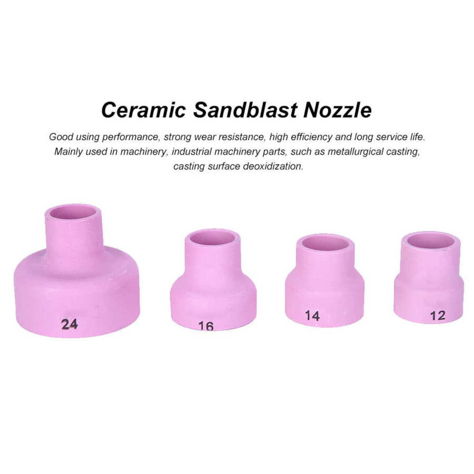 Ugello per sabbiatura in ceramica Set di tazze per ugelli in ceramica per sabbiatura di allumina Attrezzatura per saldatura Accessori per ugelli per saldatura