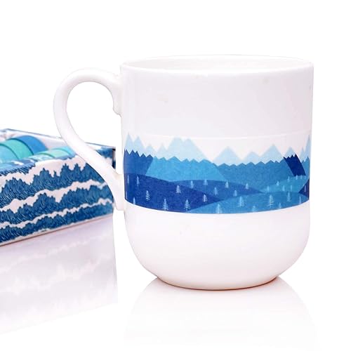 Miniatura 7 de DAPUTOU Washi - Juego de 12 rollos de cinta adhesiva decorativa de olas marinas azules para manualidades, niños, álbumes de recortes, bricolaje,