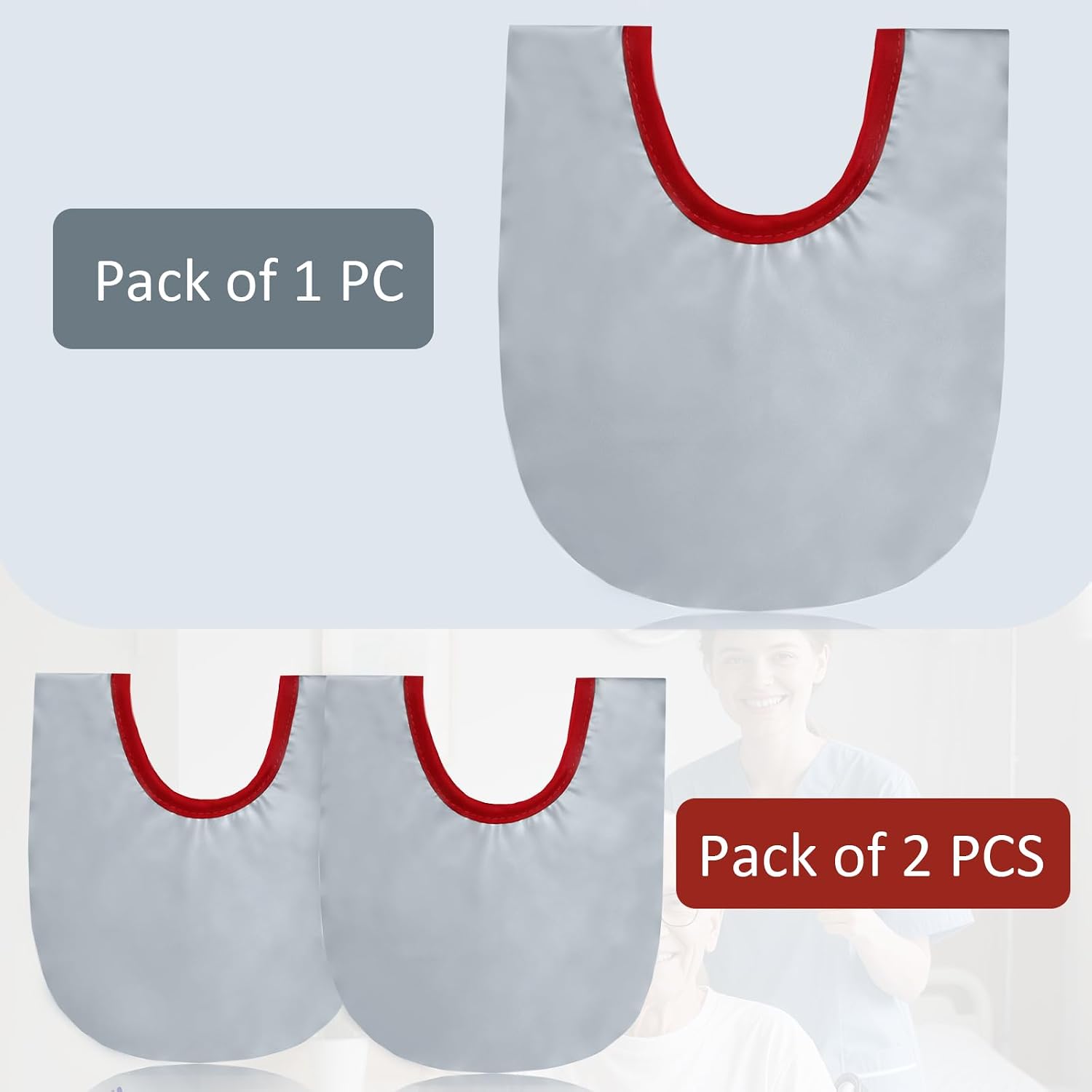 Tracheostomy Shower Cover Neck Stoma Protector for Tracheostomy (Gray, 2pcs)