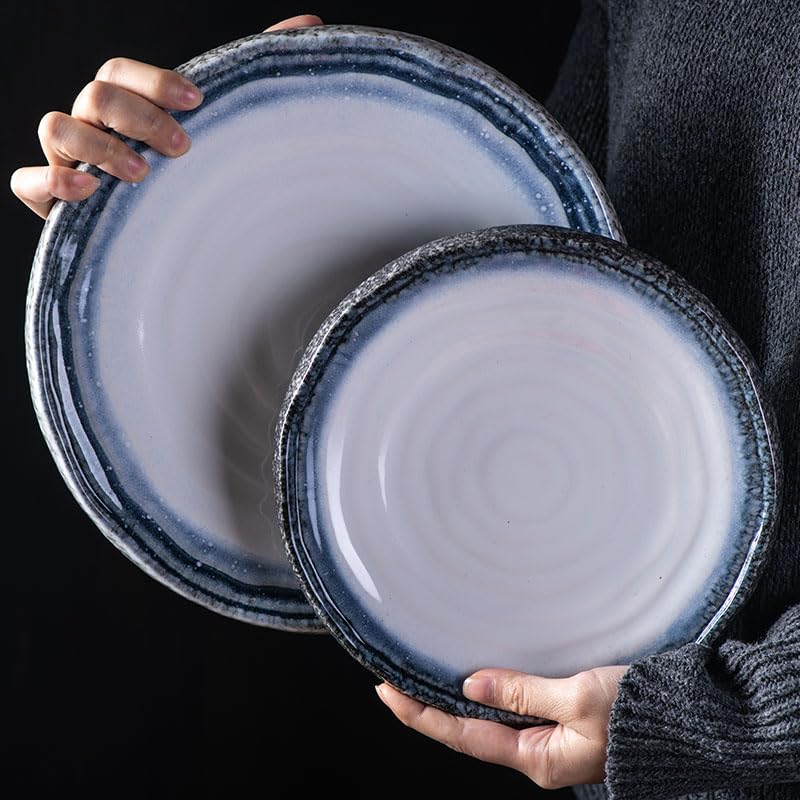 Talerz na przekąski Pojemniki na przekąski Japoński styl Ceramiczny talerz do sushi Kreatywna zastawa stołowa Talerz obiadowy Talerz na warzywa Płaski talerz Talerze deserowe Taler(C)