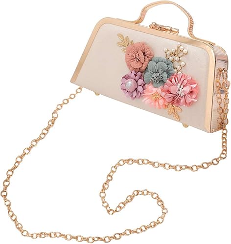 Bolso retro para mujer, bolso de mano con flores, vintage, bolso de hombro para boda, bolso de noche