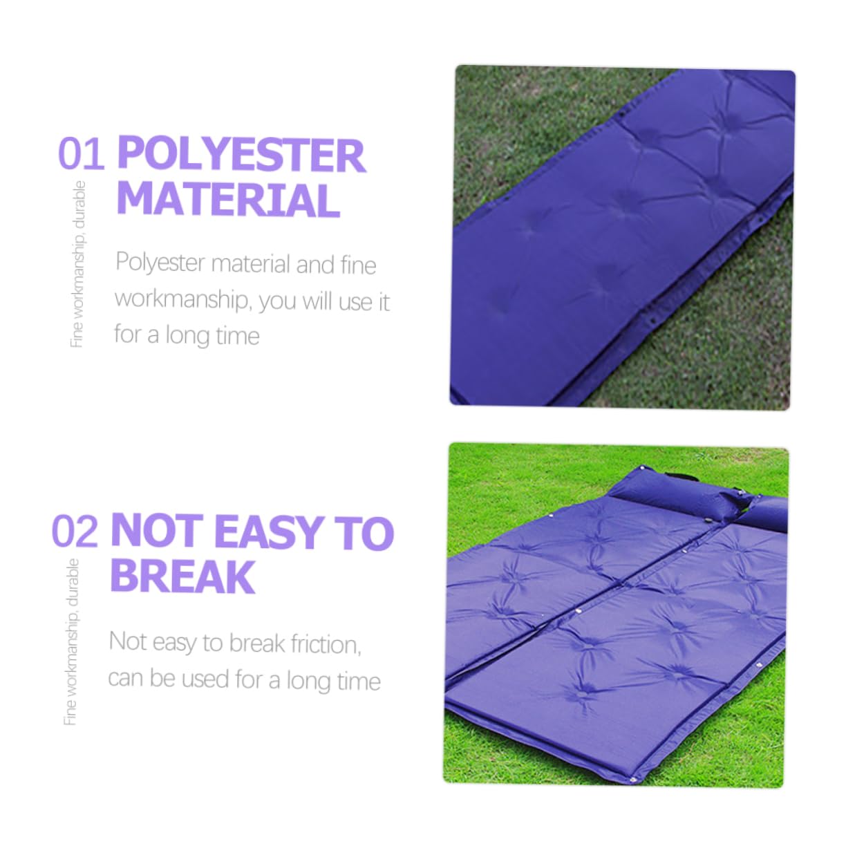 OSOLADY Camping Ultralight Inflatable Sleeping Pad Automatic Inflatable Mat 2.8cm Blue Dampproof Sleeping Mat for Outdoor Travel