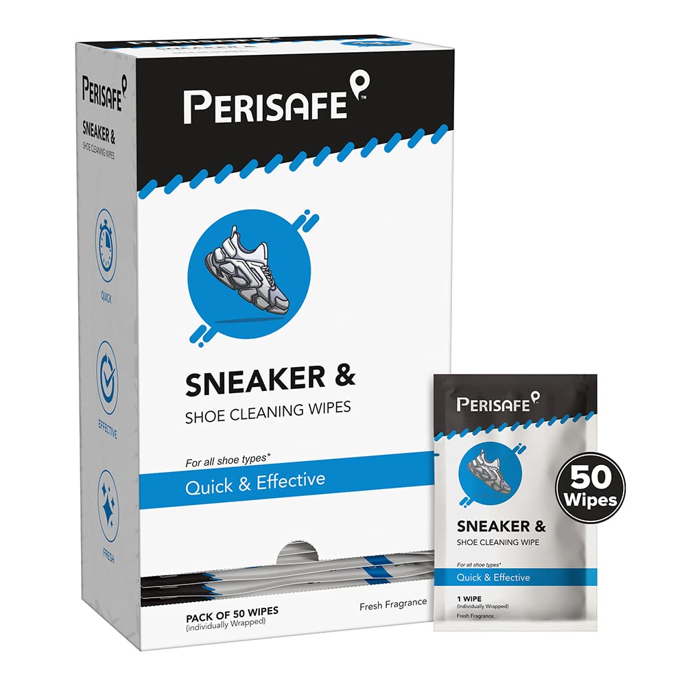 PERISAFE Sneaker and Shoe Cleaning Wipes Individually wrapped sachet | Quick, Effective & Fresh | For all shoe types | Pack of 50 Wipes (B0C3VHLKQX) Amazon Price History, Amazon Price Tracker