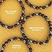 Joyfulmuze Handmade Stretch Bracelet for Men, Natural Hematite Black Tourmaline and Tiger’s Eye, Protection Luck Prosperity Jewelry, Chakra Energy Stones, Made in USA, 6mm