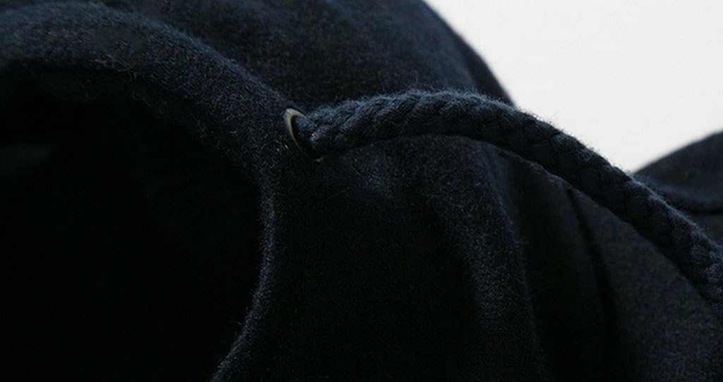 YGT Men's Wool Warm PU Sleeve Hooded Jacket Coat Warm Outwear Parka Hooded Removal