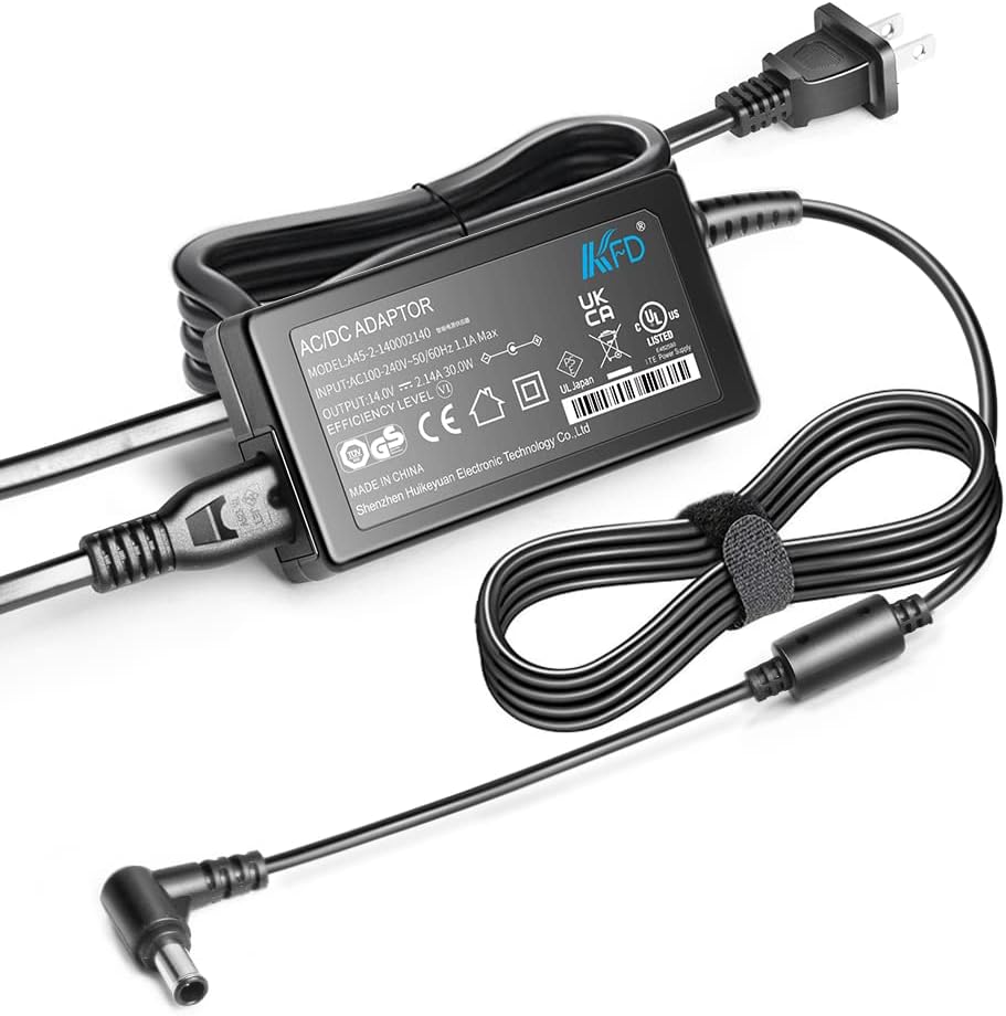 KFD AC Adapter Charger Compatible with SyncMaster CF390 CF391 CF396 CF397 CF398 CF591 Series 22" 24" 27" 32" Curved Screen LED-Lit FHD Monitor AD-3014 PN3014 A3514-DPN PS30W-14J1 Power Supply