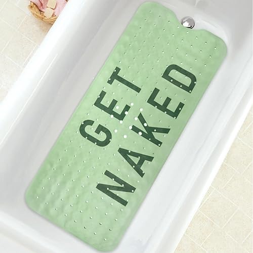 Miniatura 14 de Tapete para bañera antideslizante, Shark, tapete extra largo para bañera y piso de ducha con ventosas y agujeros de drenaje para adultos, niños y