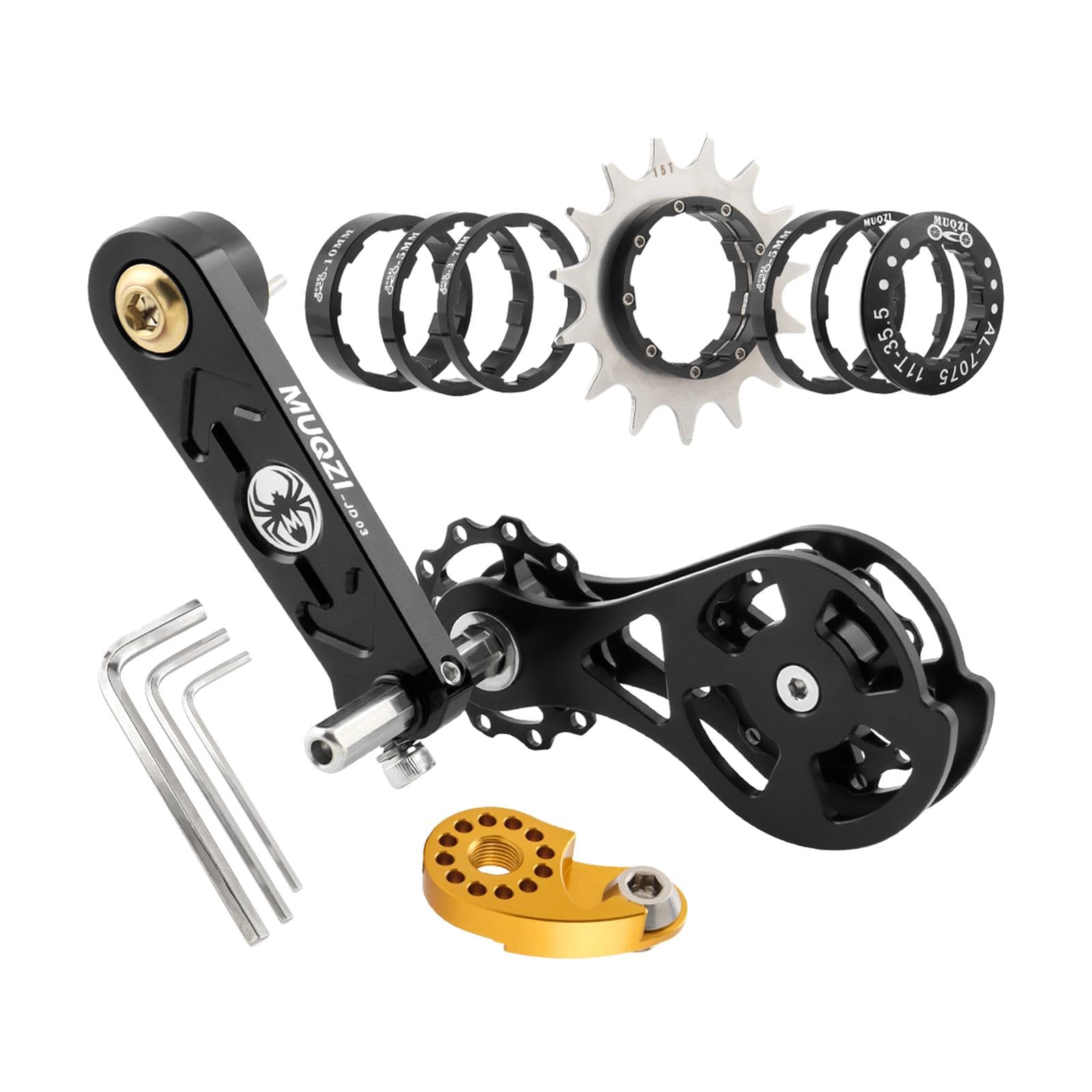 Kit de Conversión de Una Sola Velocidad para Bicicleta de Montaña, Tensor de Cadena, Repuestos de Aleación de Aluminio Y Acero Inoxidable, Regulador D