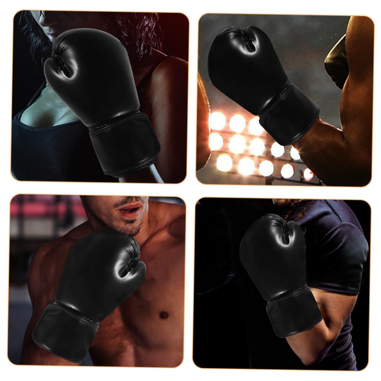 Happyyami Guantoni da Boxe 12 Oz Neri in Schiuma Integrale, Guanti da Allenamento e Kickboxing Portatili per Boxe, Mma, Taekwondo e Fitness, Resistenti e Antiusura, Facili da Indossare