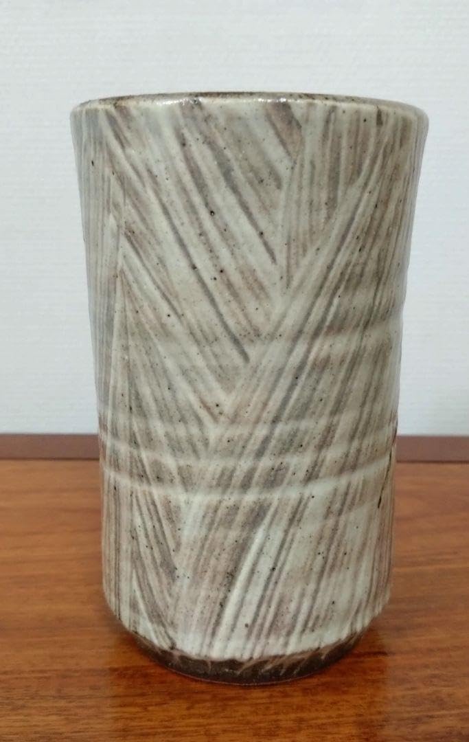 島岡達三 刷毛目 花入 共箱 人間国宝 茶道具 Amazon.co.jp: 島岡達三作 刷毛目花入 共箱付 人間国宝 島岡達三作象嵌