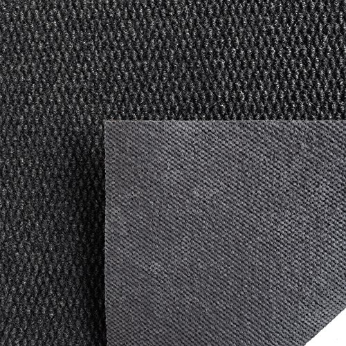 Icustomrug Spartan Weather Warrior Duty Indoor/Outdoor Utility Berber Loop Carpet Runner, Area Rugs, 3Ft,4Ft,6Ft Widths 70 Custom Sizes With Natural Non-Slip Rubber Backing 3' X 12' In Black #TOP5