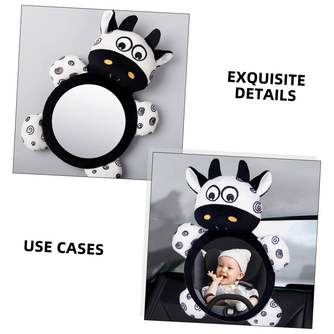 VICASKY 3piezas Espejo De Observación Para Bebés Asiento De Auto Retrovisor Para Niño Niña Fácil Instalación y Compatible Vehículos Reduce El Llanto Infantil