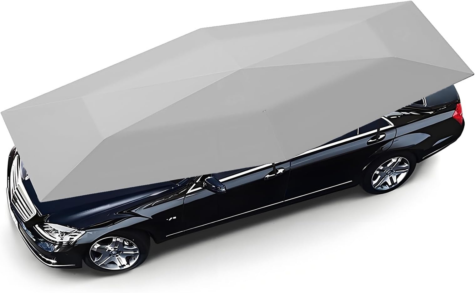 Fully Automatic Car Tent Sun Shade Kit, Includes Remote Control & Carry Bag, Waterproof UV Blocking Carport Canopy for Most Vehicles Grey-15ft