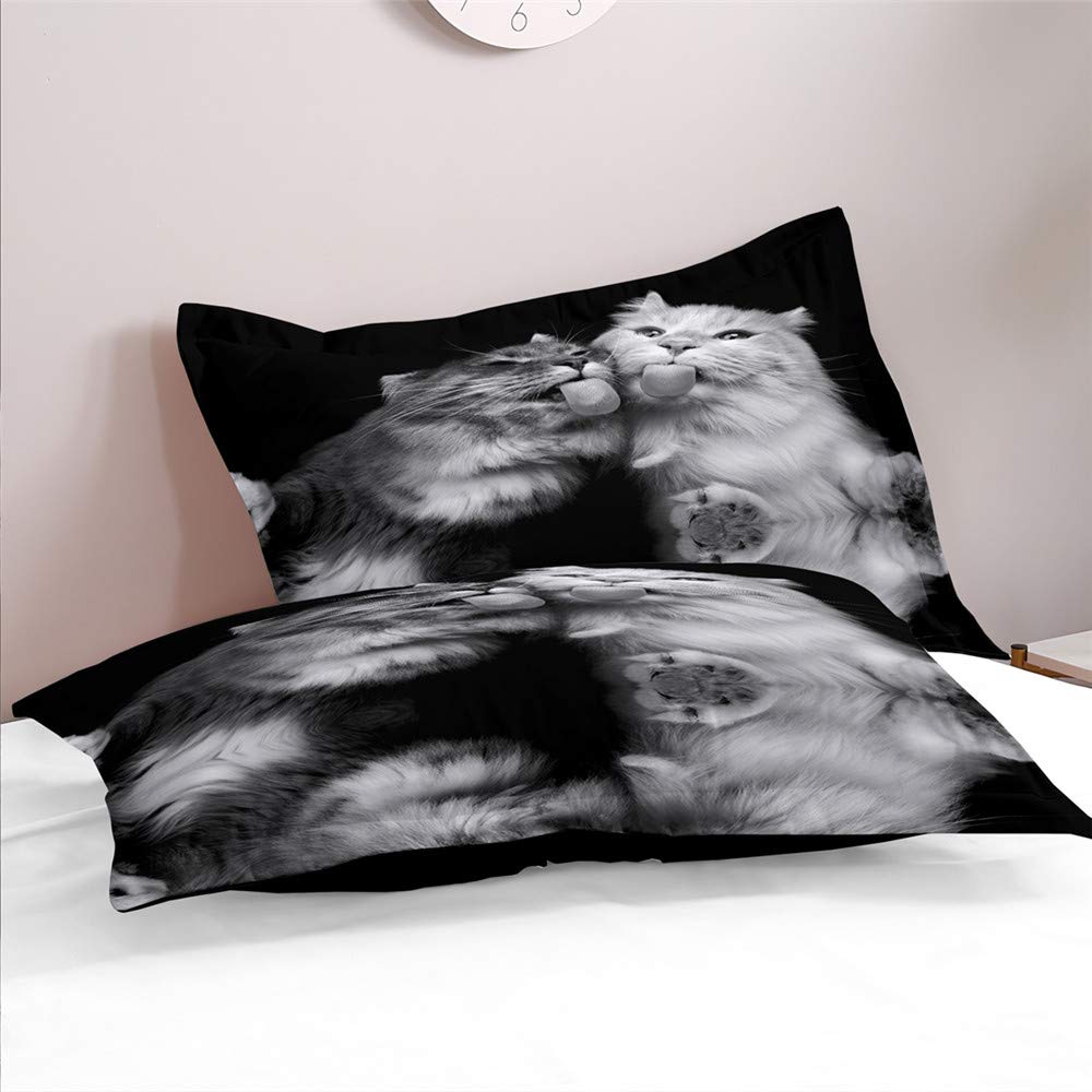 Copripiumino Singolo Fiori, Biancheria da Letto Grigio Set