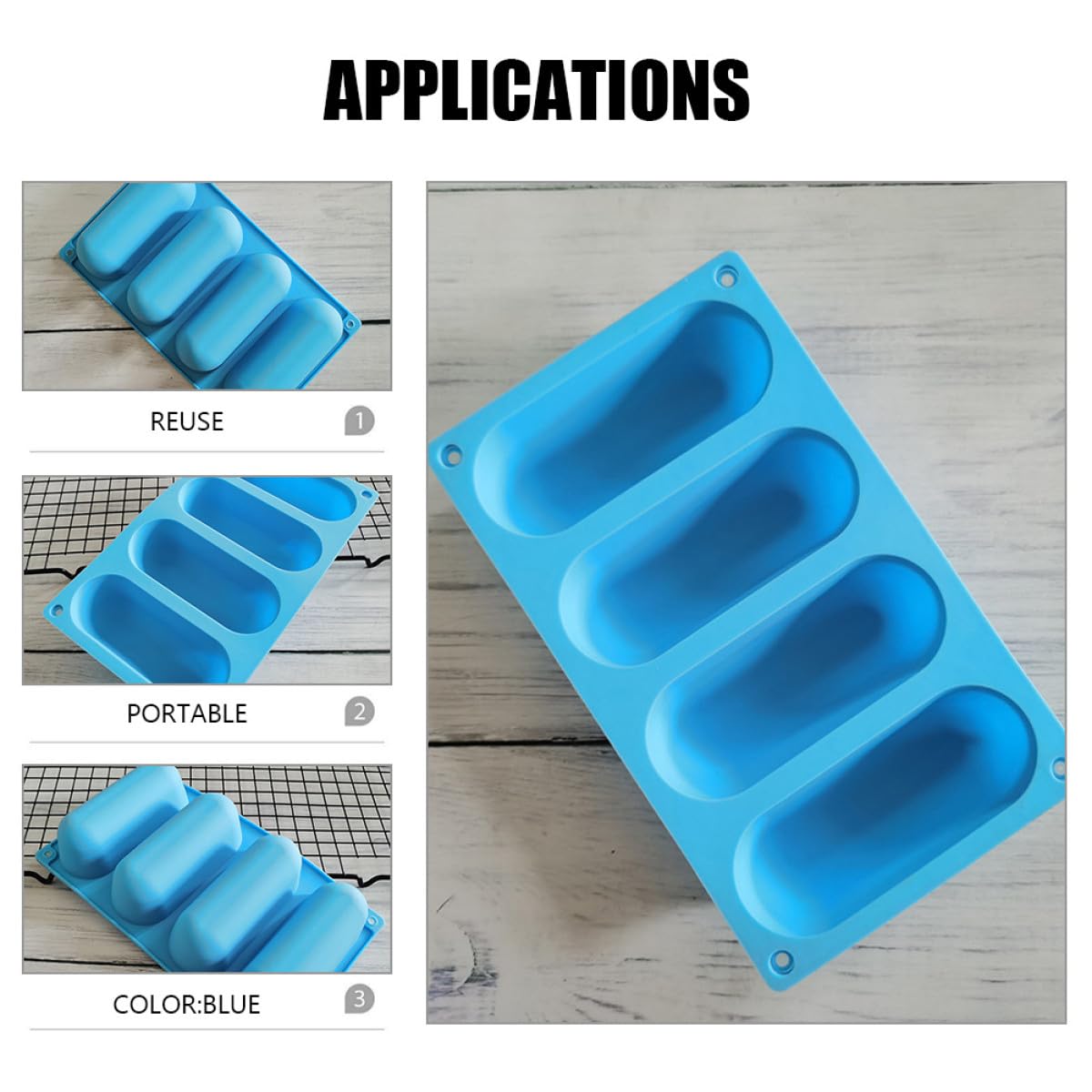 Molde Para Hacer Panecillos De Hot Dog 2 Piezas De Silicona Resistente Al Calor Moldes Para Salchichas Caseras Apto Para Hornear En Hogar Y Uso Comercial