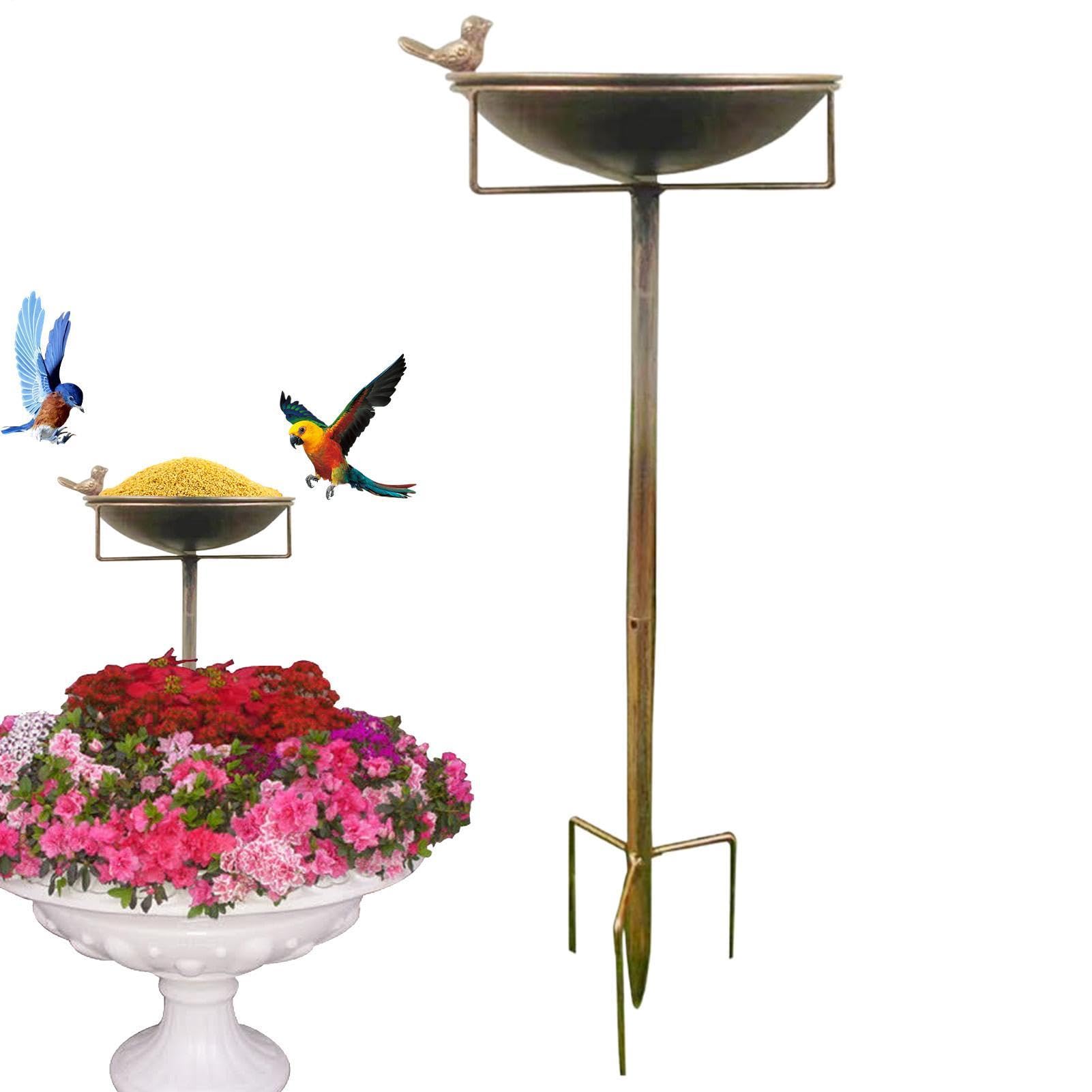 Bain d'oiseaux sur pieds extérieur pour jardin et abreuvoir animaux pour balcons et cours