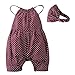 2PCS Baby Girls Dots Romper+Headband Clothes Outfits Set (12-18 Months)