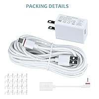 Vista 5 de Cable de alimentación USB-C de 10 pies con adaptador compatible con Ring Pan-Tilt Mount/Stick Up Cam Battery Pro/3ª generación/2ª