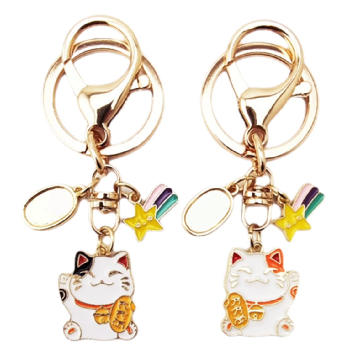 Portachiavi Gatto Fortunato - Ciondolo Lucky Cat In Lega, Idea Regalo Carina - Foto 4