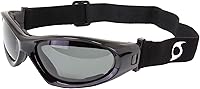 Vista 2 de Hurricane Eyewear Category-5 Water-Sports Floating Goggles Interchangeable to Sunglasses Black Frame w/Polarized Smoke Lens