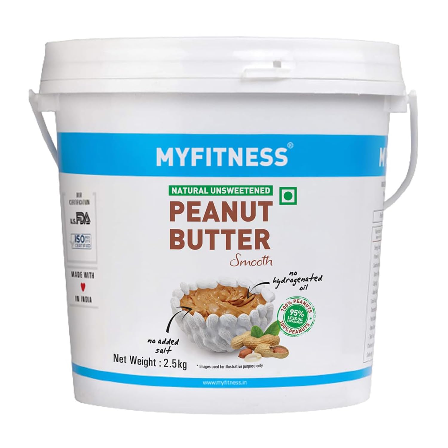 MYFITNESS All Natural Peanut Butter smooth 2.5kg | 100% Roasted Peanuts | 25g Protein | Tasty Nut Butter | No Added Sugar & Salt | No Palm Oil | Zero Cholesterol | Unsweetened Peanut Butter Creamy (B08SBN52TB) Amazon Price History, Amazon Price Tracker
