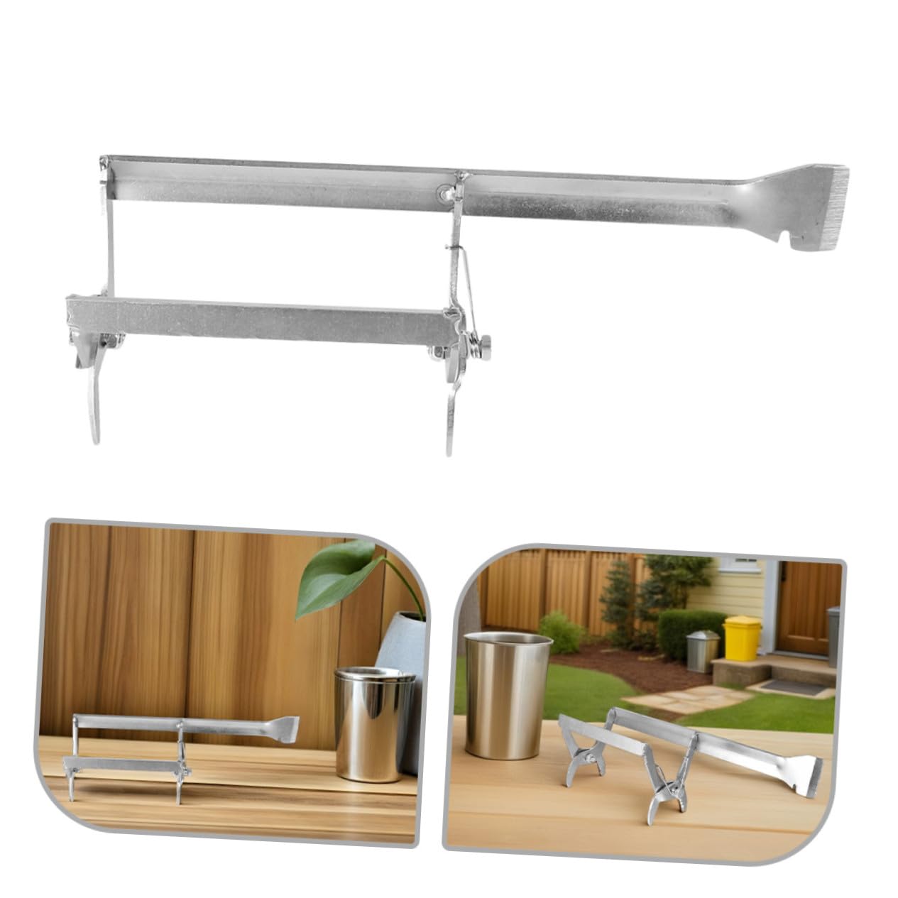 SUPVOX 2pezzi Forniture Per Apicoltura Attrezzo Per Arnia Con Supporto Per Telaio in Metallo Strumento Di Presa Per Telaio Raschietto Per Apicoltori Per Attrezzatura Per Raccolta Del Nett