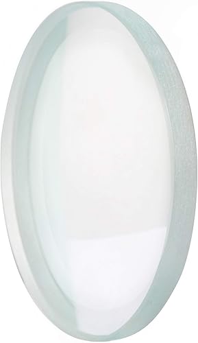 Joytech Espejo cóncavo de cristal K9 con base de trompo giratorio de 3.93'' (100mm) de diámetro, gran superficie transparente de alta gama,