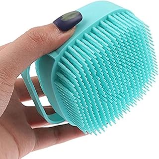 فرشاة استحمام سيليكون لتنظيف الجسم من ياش كرييشن فاب، فرشاة إزالة الطين والأوساخ مع موزع جل الاستحمام، مدلك ناعم مع فرش غير سامة، متعددة الألوان