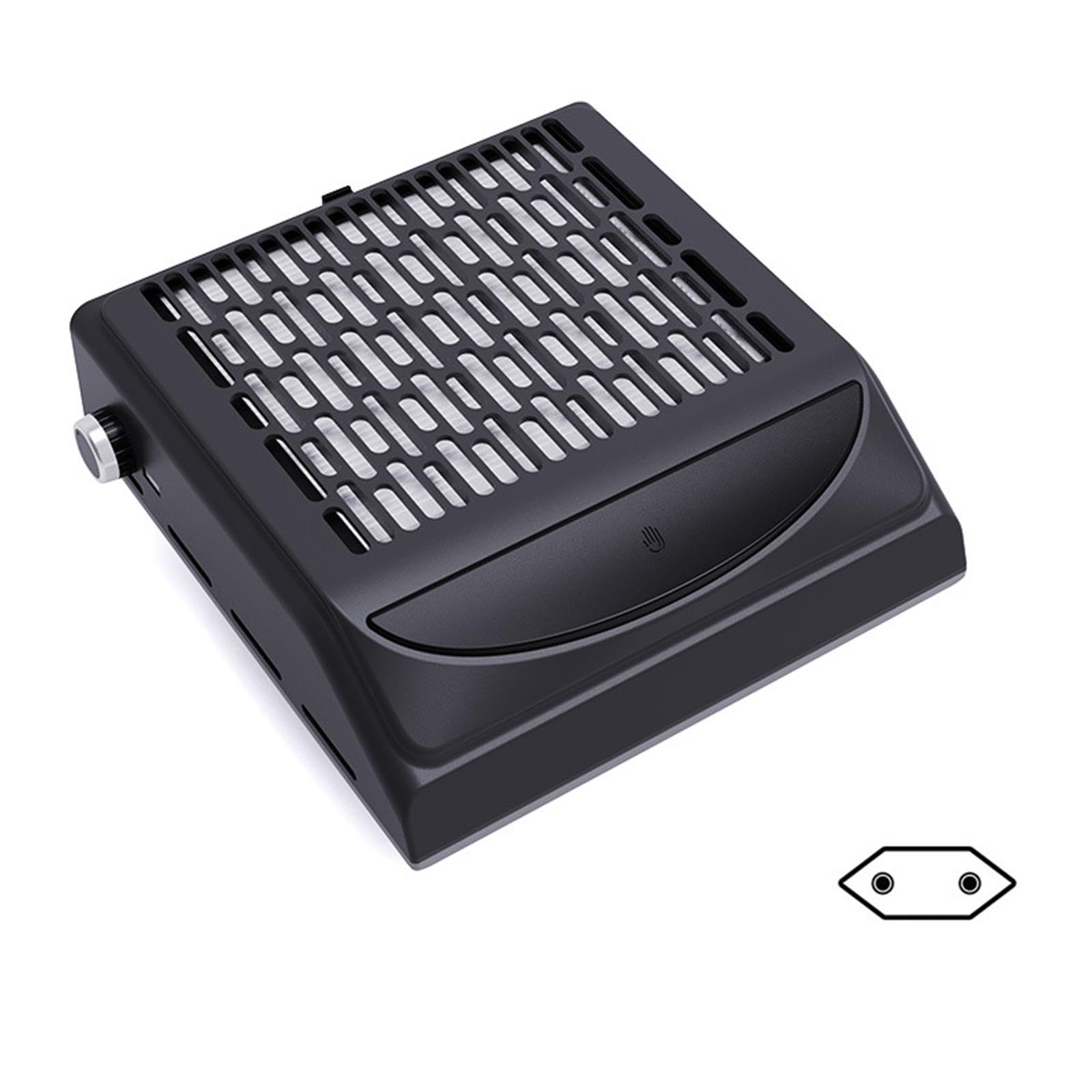 Fenteer Potente Extractor de Polvo para Uñas, Diseño Elegante Y Eficiente, NEGRO